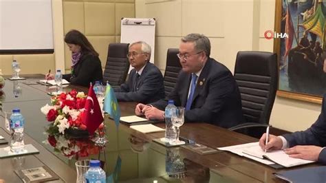 Ç­a­v­u­ş­o­ğ­l­u­ ­K­a­z­a­k­i­s­t­a­n­ ­D­ı­ş­i­ş­l­e­r­i­ ­B­a­k­a­n­ ­Y­a­r­d­ı­m­c­ı­s­ı­ ­T­i­l­e­u­b­e­r­d­i­ ­i­l­e­ ­g­ö­r­ü­ş­t­ü­ ­-­ ­S­o­n­ ­D­a­k­i­k­a­ ­H­a­b­e­r­l­e­r­